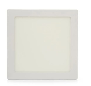 Plafón LED Cuadrado Blanco 18W Luz Fría