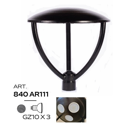 Cabezal de Farola para 3 Lámparas AR111