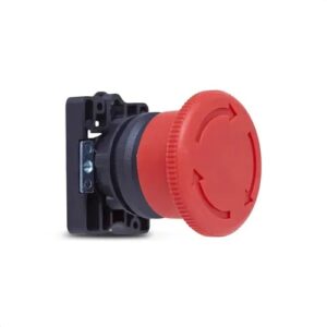 Parada de Emergencia 40mm Roja Con Retorno Sin Contactos