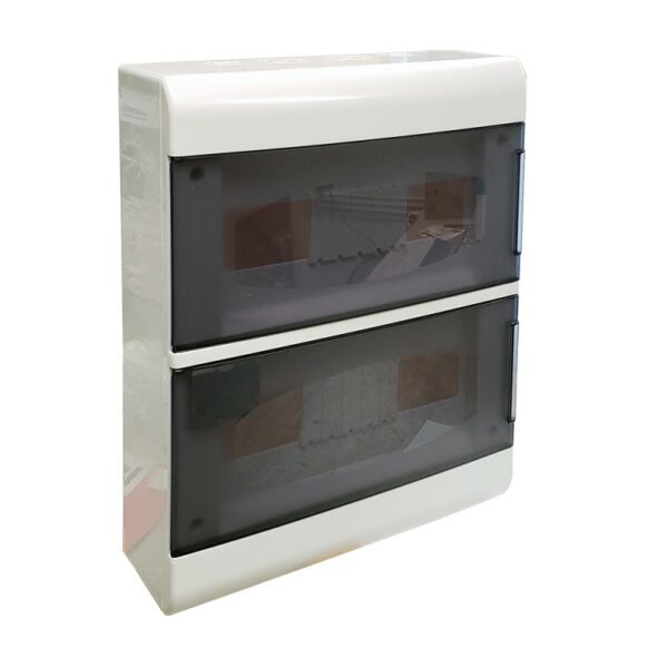 STKSSB24TC-1.jpg Caja Sobreponer 24 Módulos DIN Transparente