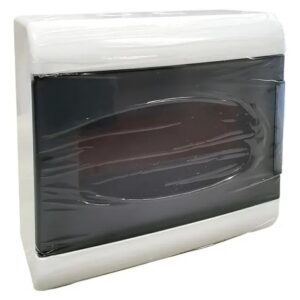 Caja Sobreponer 8 Módulos DIN Transparente