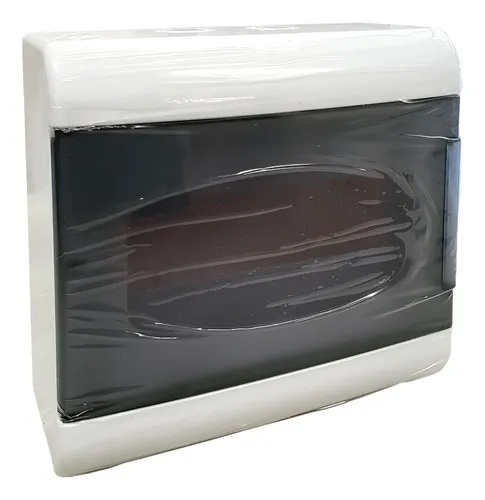 Caja Sobreponer 8 Módulos DIN Transparente