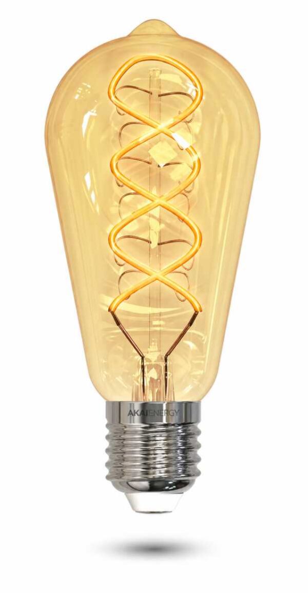 AKA3357.jpg Lámpara LED Vintage Pera Ámbar 4W E27 Dimerizable