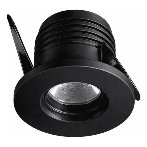 Spot Embutir LED Redondo 3W Negro