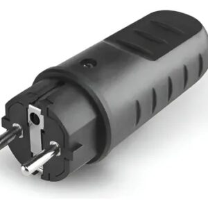 Ficha Schuko 2P + Tierra 16 A de Goma