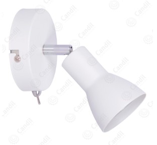 CANC208-1BL.jpg Velador de Pared 1 Luz GU10 Blanco