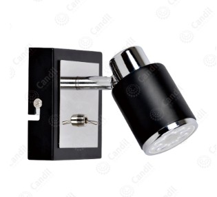 Velador de Pared Julita 1 Luz GU10 Negro