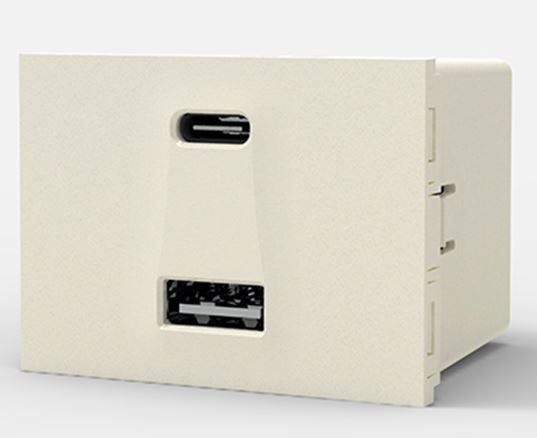 CBR6962.jpg Módulo USB Doble A + C Blanco 5A