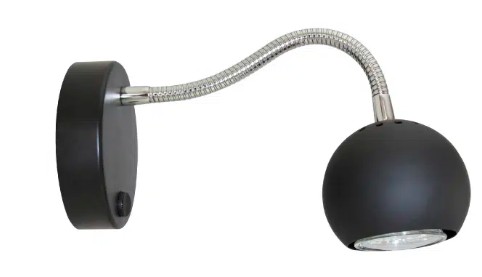 Velador de Pared Venus GU10 Negro