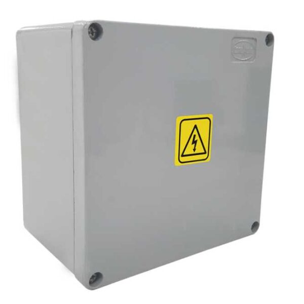 Caja de Aluminio 100x100x60 mm Pintada Gris