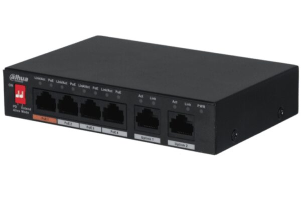 Switch PoE de 4 Puertos