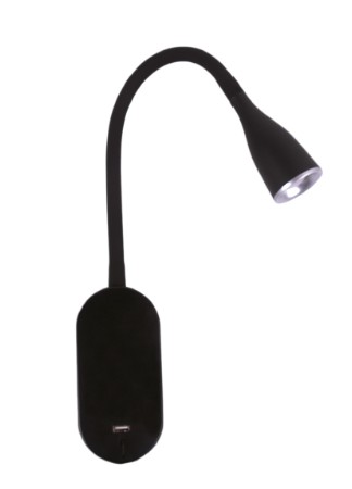 Velador de Pared LED 5W Negro