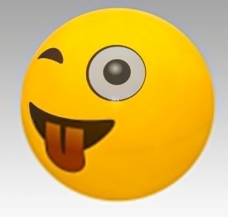 Lámpara Decorativa Emoji Lengua y Guiño 25 cm