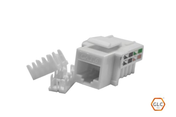 Jack RJ45 Hembra Cat 6 Blanco 110 IDC A/B
