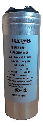 Capacitor de Potencia 3 kV 400 V Cilíndrico