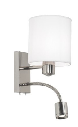Velador de Pared Pasteri E27 con Lector