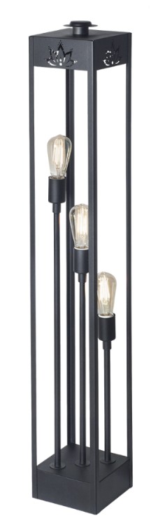 Lámpara de Pie Fanal 3 Luces Negra