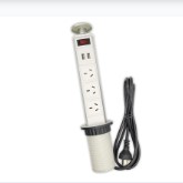 Estación de Carga Telescópica USB 3 Tomas Blanca
