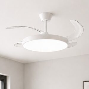 Ventilador Retráctil Blanco con Control