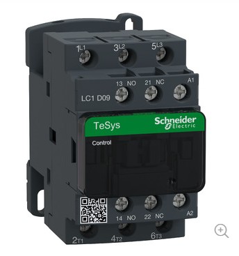 Contactor Schneider Electric LC1D 9A 24VCA Tripolar NA+NC