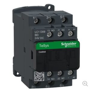 Contactor Schneider Electric LC1D 9A 24VCC Tripolar NA+NC