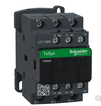 Contactor Schneider Electric LC1D 9A 380VCA Tripolar NA+NC