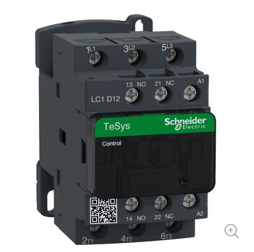 Contactor Schneider Electric LC1D 12A 220VCA Tripolar NA+NC