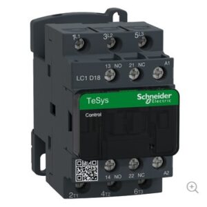 Contactor Schneider Electric LC1D 18A 380VCA Tripolar NA+NC