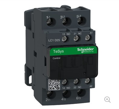 Contactor Schneider Electric LC1D 25A 380VCA Tripolar NA+NC