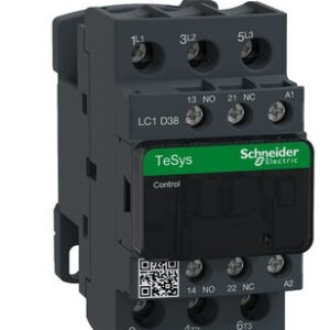 Contactor Schneider Electric LC1D 38A 24VCA Tripolar NA+NC