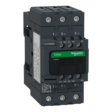 Contactor Schneider Electric LC1D 65A 380VCA Tripolar NA+NC