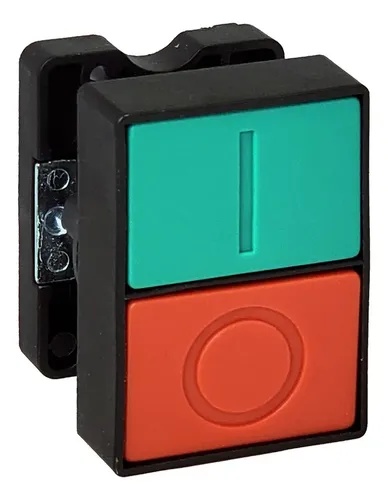 Pulsador Doble Verde/Rojo Plástico Rasante