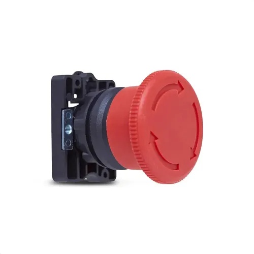 Parada de Emergencia 40mm Roja Con Retorno Sin Contactos