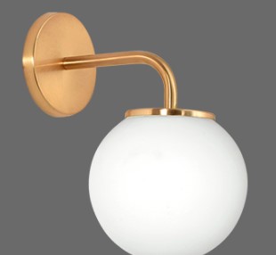 Aplique Globo Curvo Oro E27