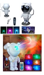 Velador Proyector Galaxia Astroblue Parlante Bluetooth