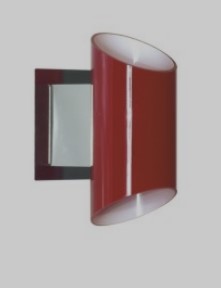 Difusor Circular de Vidrio Rojo para Lámpara G9