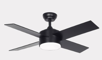 LEU441B.jpg Ventilador de Techo Negro con Plafón LED de 24W y 6 Velocidades