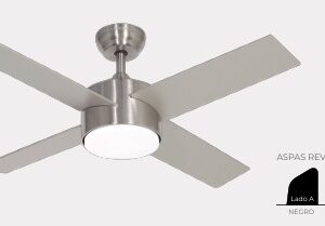 Ventilador de Techo con Plafón y Aspas Reversibles