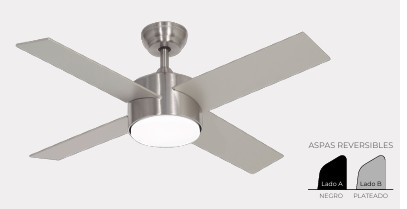 Ventilador de Techo con Plafón y Aspas Reversibles