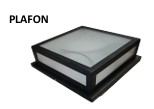 Plafón LED Cuadrado Negro 25x25 cm