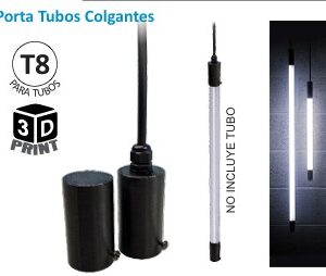 Colgante Portalámpara para Tubo Blanco y Negro