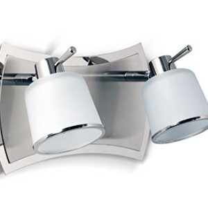 Aplique Francisco de 2 Luces G9 Acero y Cromo