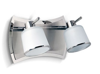 Aplique Francisco de 2 Luces G9 Acero y Cromo