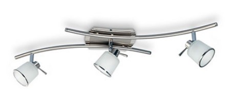 Sistema Francisco de 3 Luces G9 Acero y Cromo