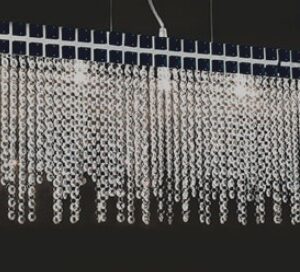 Sistema de Iluminación Strass Negro de 5 Luces Bipin