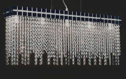 Sistema de Iluminación Strass Negro de 5 Luces Bipin