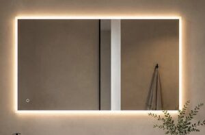 Espejo Rectangular LED 60 × 90 cm con Luz Regulable y Antiempañante