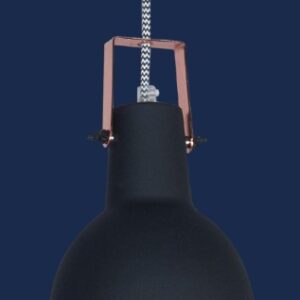 Colgante Noruega Negro con Cromo de 1 Luz